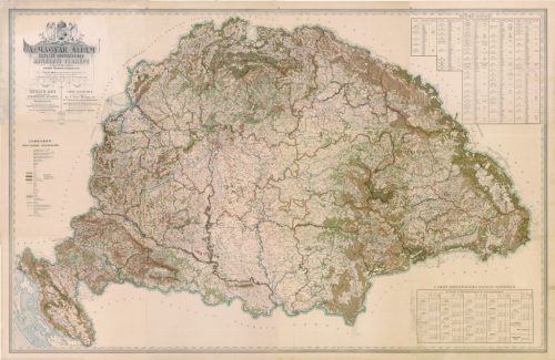 Magyarország erdészeti falitérkép faléces 
