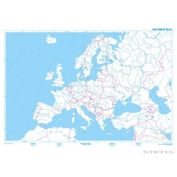 Európa körvonalas munkatérképe (160 x 120 cm)