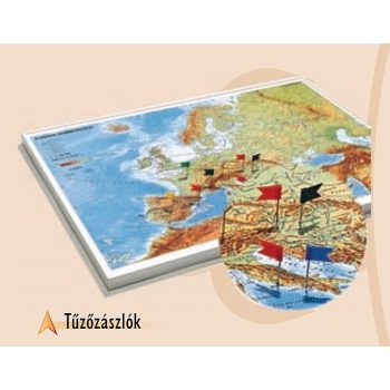 Tűzőzászló tűzhető térképekhez